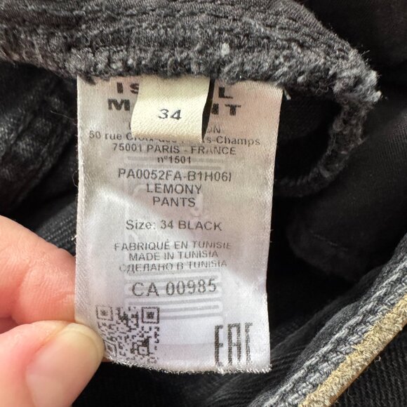 Isabel Marant "Lemony" Jeans in Black, size 34 (Fits like a 24 in jeans) HEMMED - Picture 6 of 11